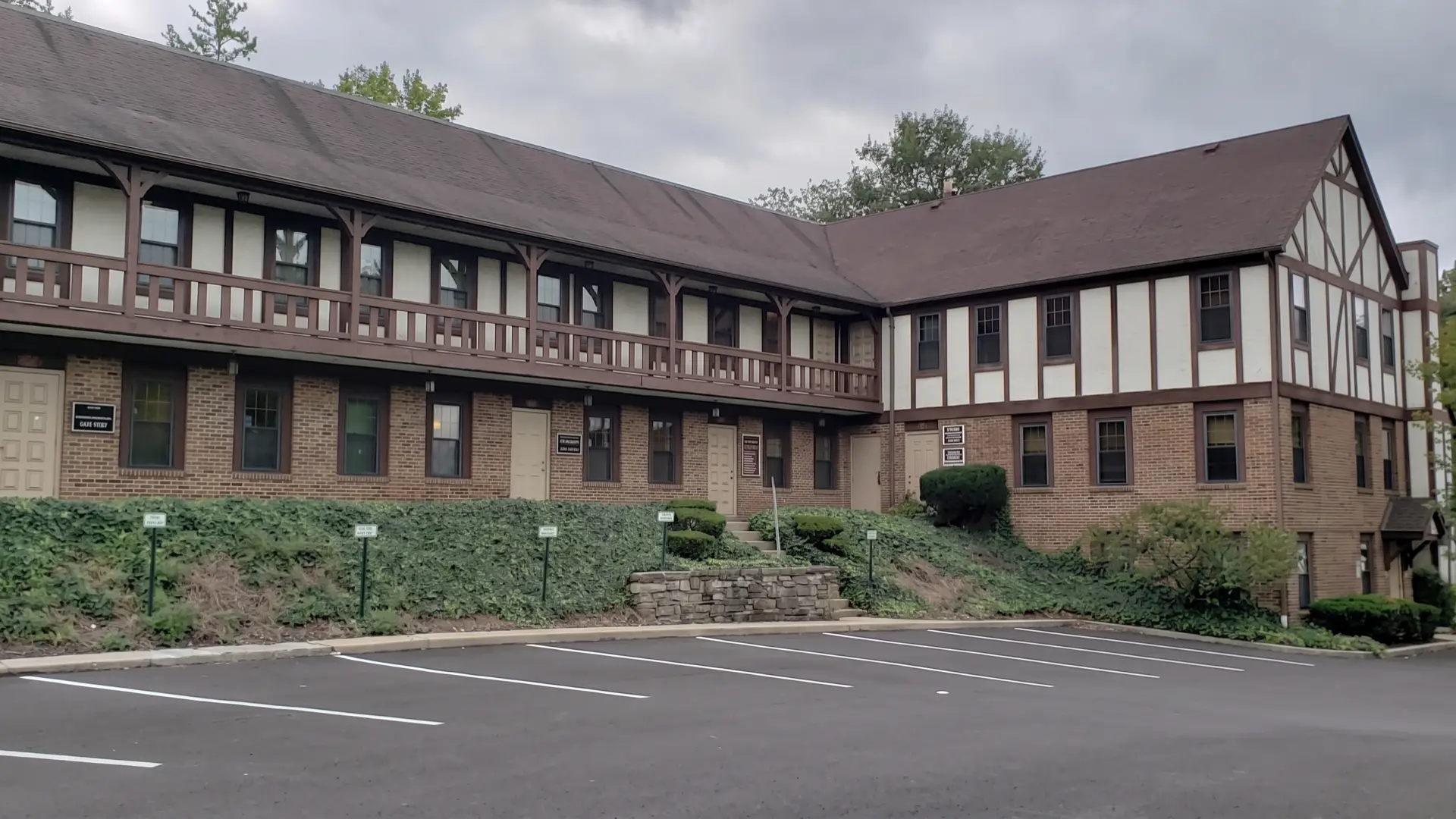 The firm's offices at Arcadia Court on McKnight Road, seen from the parking lot